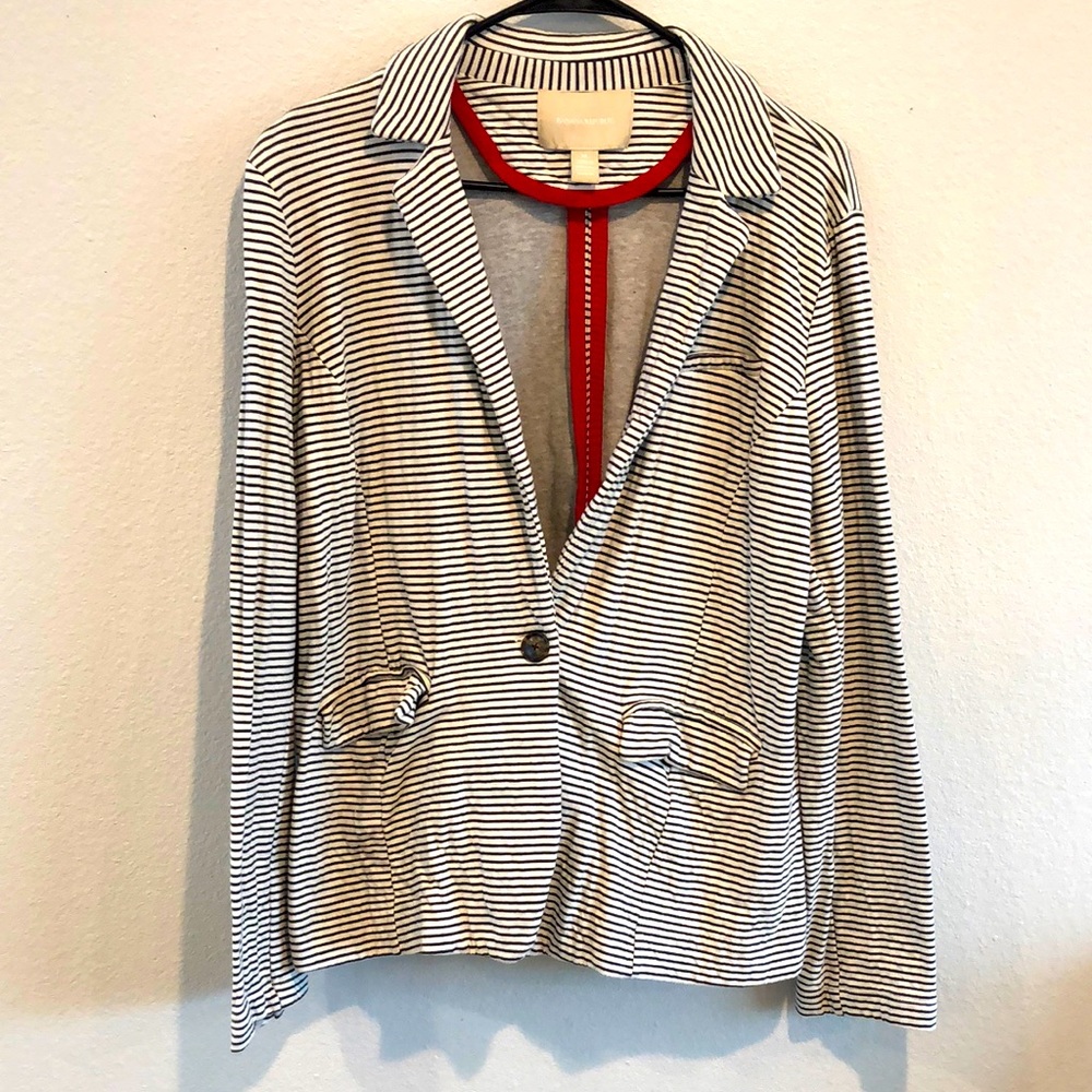 Banana Republic Striped Cotton Blazer